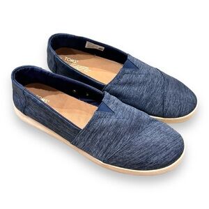 Women’s Size 12 TOMS Shoes - Heather Navy, Slip-on